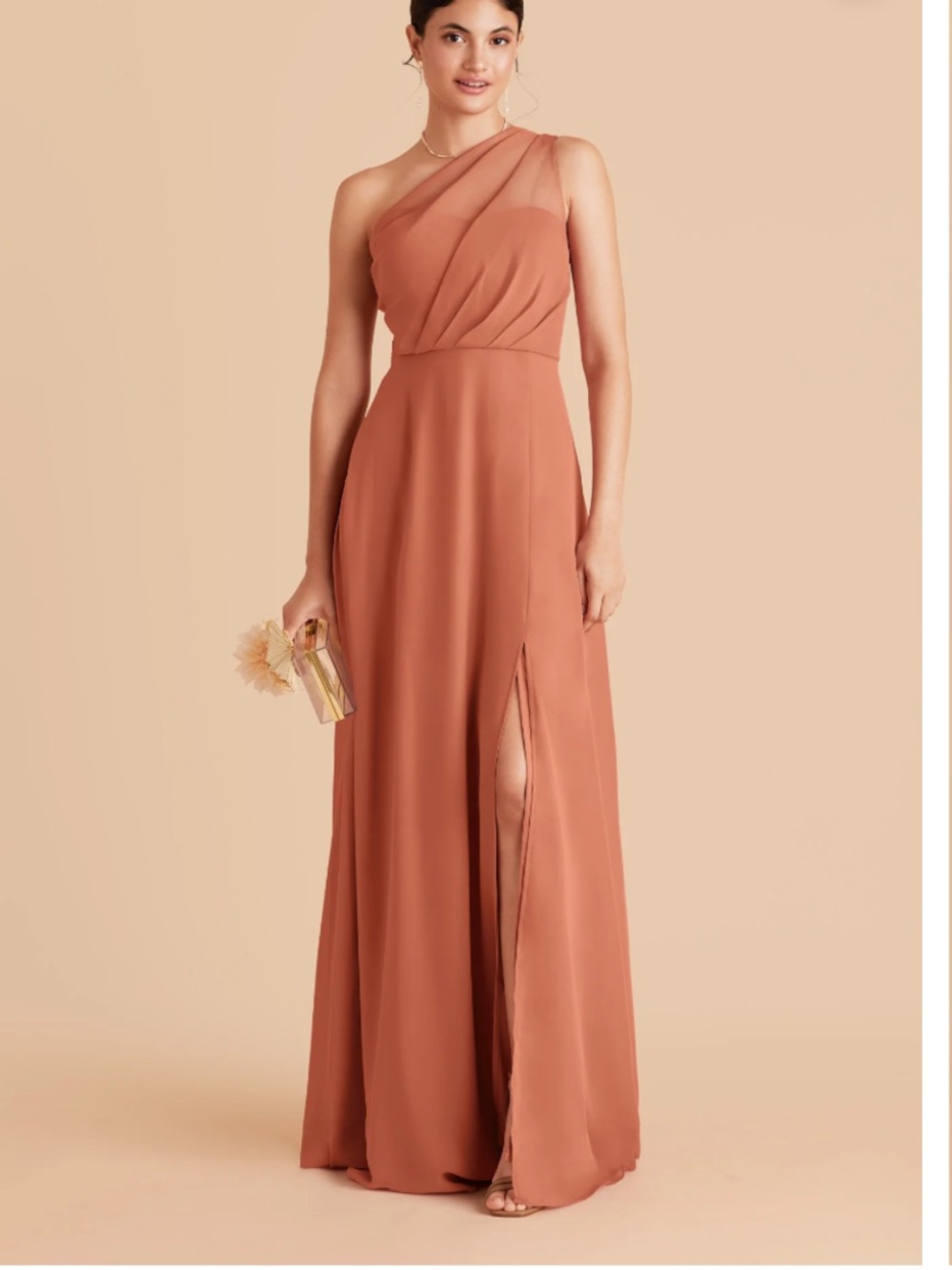 Birdy Grey KIRA DRESS CHIFFON DESERT ROSE Size Small  Bridesmaid Wedding